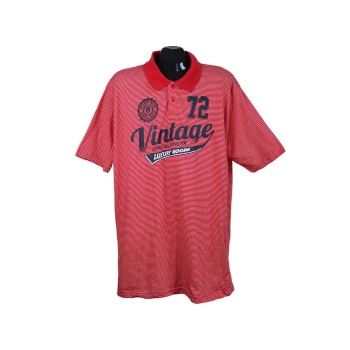 Мужское красное поло BASIC EQUIPMENT VINTAGE, XL