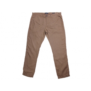 Мужские коричневые льняные брюки CANDA W 42 L 33