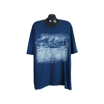Мужская синяя футболка CANDA, 3XL Мужская синяя футболка CANDA, 3XL