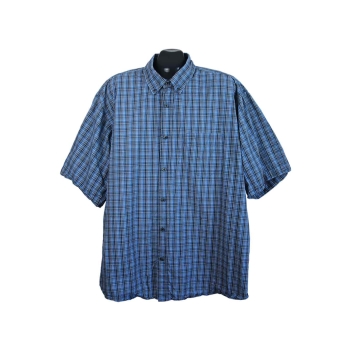 Мужская синяя рубашка в клетку CANDA, 3XL