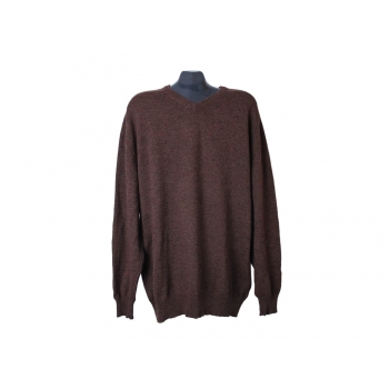 Пуловер шерстяной мужской коричневый MELKA, XXL
