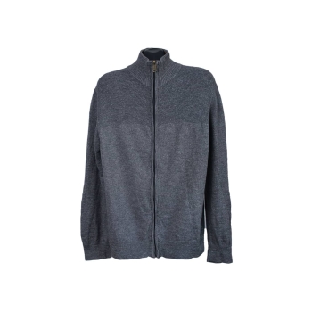 Кофта мужская серая из хлопка на молнии ESPRIT, L