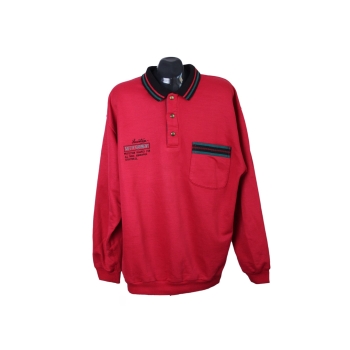 Кофта мужская красная с воротником поло CAMPAGNOLO SPORT, XL