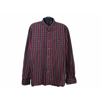 Рубашка мужская бордовая в клетку DEER ISLAND, 3XL