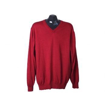 Пуловер шерстяной мужской красный MAN by TCHIBO, XL