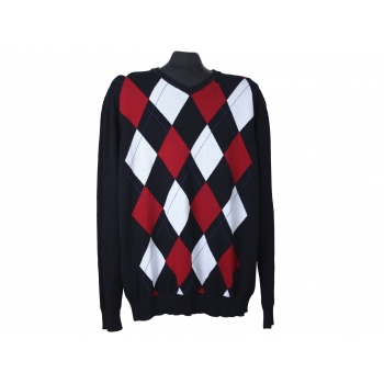Пуловер мужской с ромбами из хлопка BIAGGINI, XXL