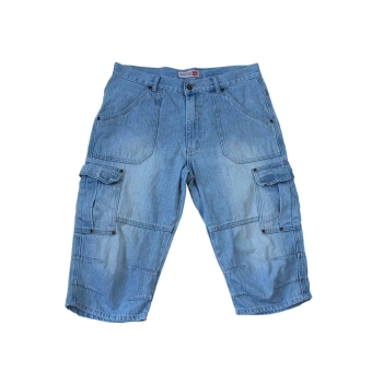 Шорты карго джинсовые длинные мужские JEANS LINE W 32    