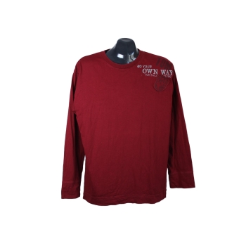 Мужской бордовый лонгслив TOM TAILOR, L