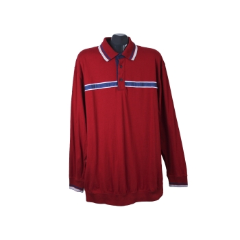 Мужское красное поло с длинным рукавом LIVERGY, 3XL