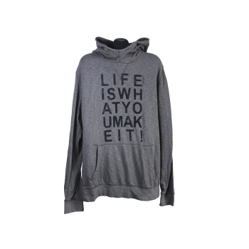 Худи мужское серое с капюшоном ESPRIT, XXL Худи мужское серое с капюшоном ESPRIT, XXL