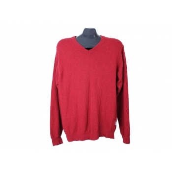 Пуловер шерстяной красный мужской CLIPPER, L