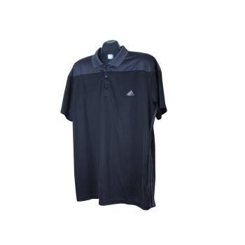 Поло черное мужское ADIDAS CLIMALITE, XL