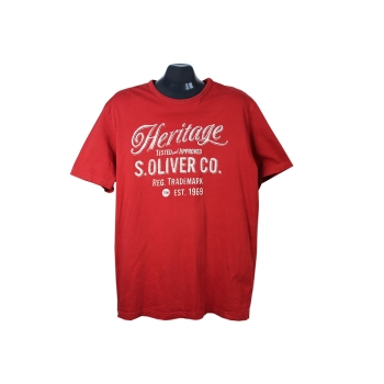 Мужская красная футболка HERITAGE S.OLIVER, XL