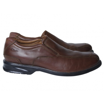 Туфли кожаные коричневые мужские CLARKS 44 размер 