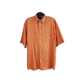 Рубашка льняная мужская оранжевая ANGELO LITRICO, 4XL