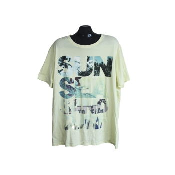 Футболка желтая с принтом мужская ANGELO LITRICO, XXL