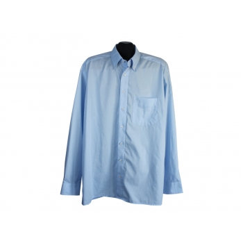Рубашка голубая однотонная мужская OLYMP LUXOR, XL 