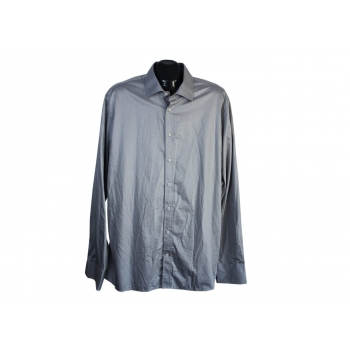 Рубашка серая однотонная мужская SLIM FIT PURE, XL 