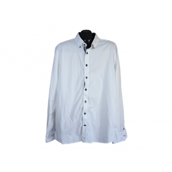 Рубашка белая однотонная мужская SLIM FIT PURE, XL 
