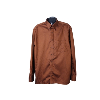 Рубашка мужская коричневая MODERN FIT ETERNA, L  