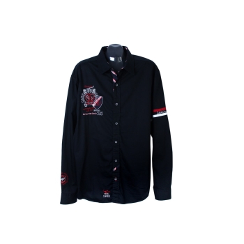 Рубашка черная мужская REGULAR FIT CAMP DAVID, XXL  