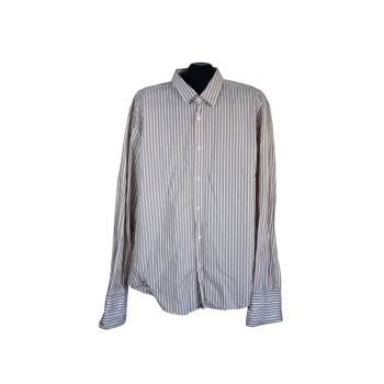 Рубашка в полоску под запонки мужская SLIM FIT HUGO BOSS, XL 