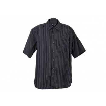 Рубашка мужская черная в полоску COMMANDER, XL