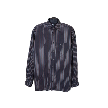 Рубашка черная в полоску мужская BLACK LINE EXCELLENT ETERNA, XL 