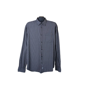 Рубашка серая в полоску мужская TOM TAILOR, XL 