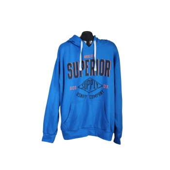 Толстовка мужская синяя с капюшоном ANGELO LITRICO, 4XL