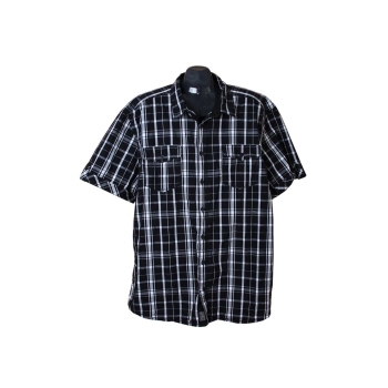 Рубашка мужская черная в клетку ANGELO LITRICO, 3XL
