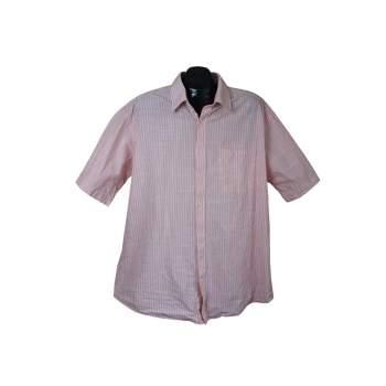Рубашка мужская кремовая в полоску EASY TO IRON ANGELO LITRICO, XXL