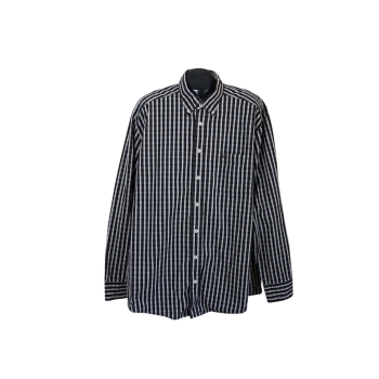 Рубашка черная в клетку мужская CASA MODA, XL 