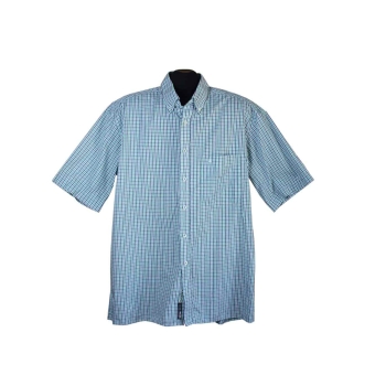 Рубашка мужская зеленая в клетку COMFORT FIT ETERNA, XL
