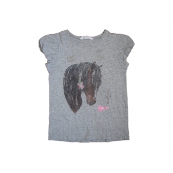 Серая футболка для девочки 7-9 лет H&M