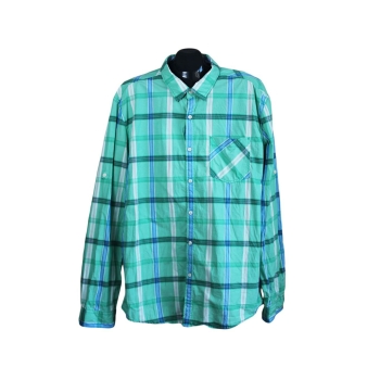 Рубашка мужская зеленая в клетку EDC by ESPRIT, XXL