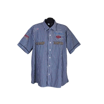 Рубашка мужская в клетку CAMP DAVID BLUE, XXL