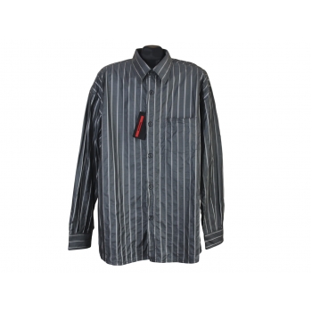 Рубашка мужская серая в полоску SIGNUM, XL  