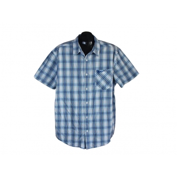 Рубашка мужская голубая в клетку WRANGLER, XL