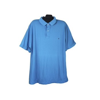 Мужское голубое поло TOMMY HILFIGER, XL Мужское голубое поло TOMMY HILFIGER, XL