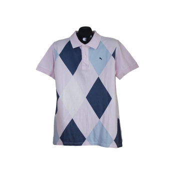 Мужское розовое поло с ромбами L.O.G.G. by H&M, М
