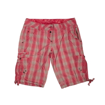Женские красные шорты в клетку ESPRIT, L