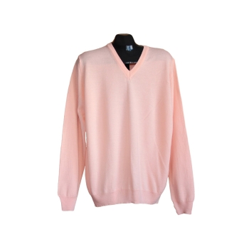 Пуловер шерстяной розовый мужской MARKS & SPENCER, XL 