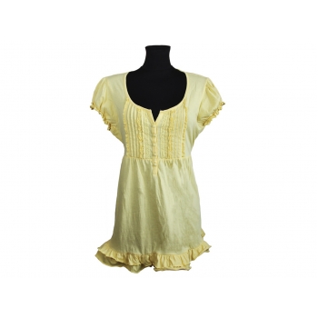 Блуза женская желтая с рюшами PAPAYA, M