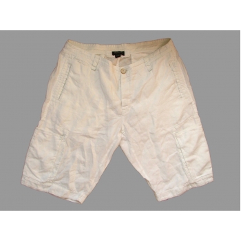Мужские белые льняные шорты TRANSIT UOMO W 34    