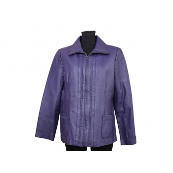 Женская фиолетовая кожаная куртка CENTIGRADE, M