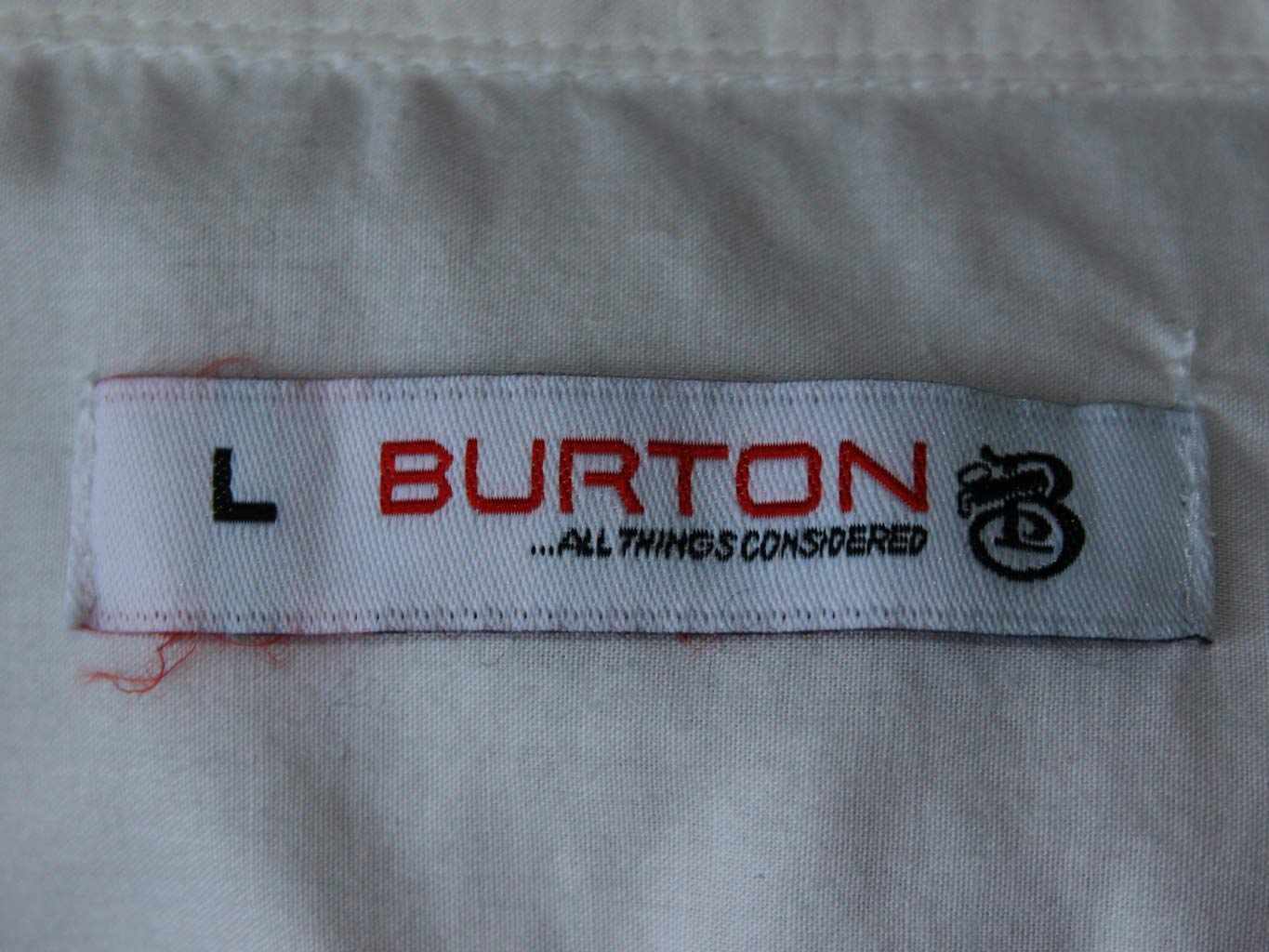 L BURTON MENSWEAR LONDON 999