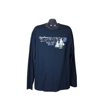 Лонгслив мужской синий CANDA, XL