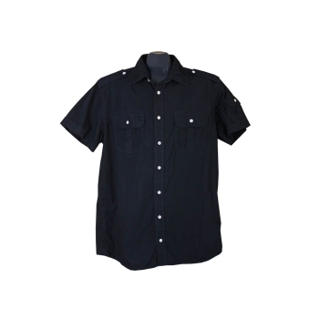Рубашка мужская черная DRESSMANN, L