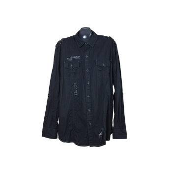 Мужская черная рубашка F&F, XL  